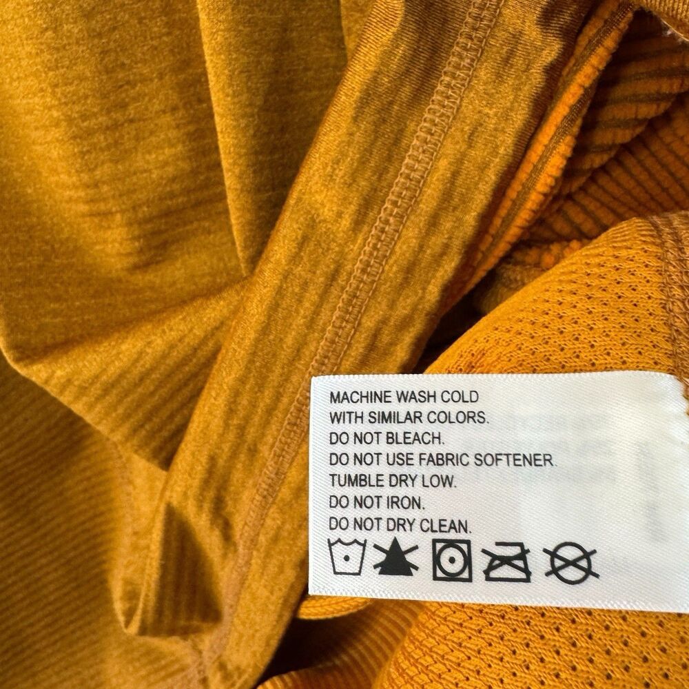 Orvis Large Base Layer Pullover Orange Partial Zi… - image 4